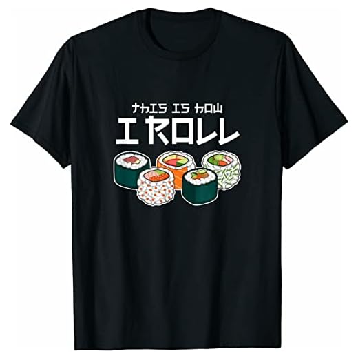 NEW LIMITED Roll Sushi Shirt Japanese Anime Food Gift Idea T-Shirt Size