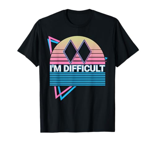 Skiing Ski Retro I'm Difficult T-Shirt
