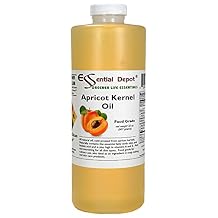 Apricot Kernel Oil - 1 Quart 32 oz - Food Grade - Safety Sealed HDPE Container with Resealable Cap - 100% Pure and Natural for Hair, Skin, Massage, and Cooking
