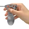 CRKT Eat'N Tool Outdoor Spork Multitool: Durable and Lightweight, for Camping, Hiking, Backpacking and Outdoors Activities, Titanium, Silver 9100TI