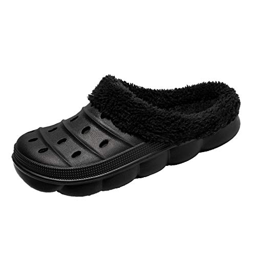 YUKTOPA Unisex Garden Clogs House Slippers Fur Lined Winter Breathable Walking Garden Shoes Warm Non-Slip Mule Footwear