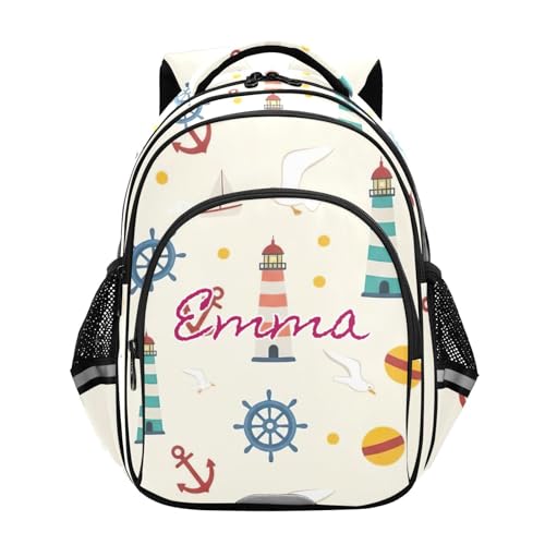 Phares personnalisés ancres garçons sac à dos école primaire robuste