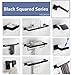 VELIMAX Premium SUS304 Stainless Steel Toilet Paper Holder Black Wall Mounted Toilet Tissue Roll Holder for Bathroom, Matte Black