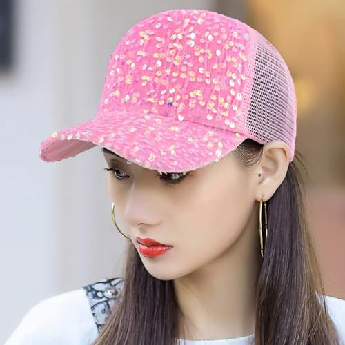 Gorra de béisbol para mujer ajustable con lentejuelas miniatura 5