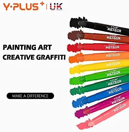 YPLUS Washable Jumbo Crayons for Toddlers, 12 Colors Non Toxic Twistable Crayons Set, Silky Bath Crayons for Babies and Kids