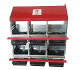 Duncan's Nesting Boxes - 6 Hole Metal Poultry Nest Box for Chickens, Hens, Ducks - Large Egg Laying