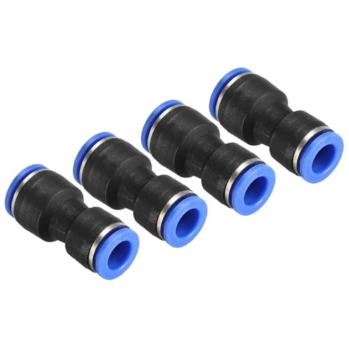 Image of TA-VIGOR 4 Pack 12mm to 10mm Push Fit Pneumatic Quick Fittings, Air Line Tube Connectors, 2-Way Straight Pneumatic Connector Air Hose Fittings for Air Compressors and Automation Systems