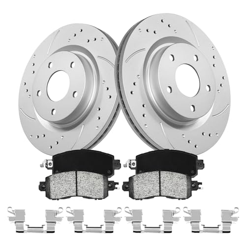GAIASURGE Front Brake Pads and Rotors Kit for Altima [ 2013-2023 ], Geomet Coated Brake Kit, Drilled and Slotted Brake Rotors Pads [ 11.6in ], Automotive Replacement Brake Kits 31464 D1650 by GAIASURGE - Used condition - US$103.66