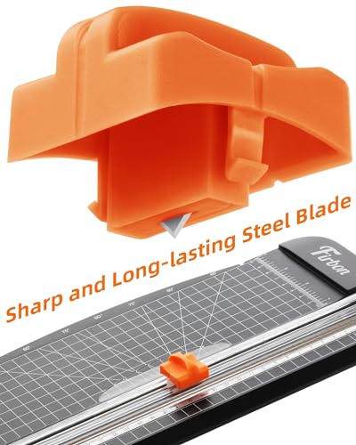 firbon paper cutter replacement blade with automatic security safeguard design for a4 black and white paper trimmer 5 pack