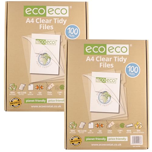 Caja A4 de 120 micras eco-eco para organizar 200 archivadores