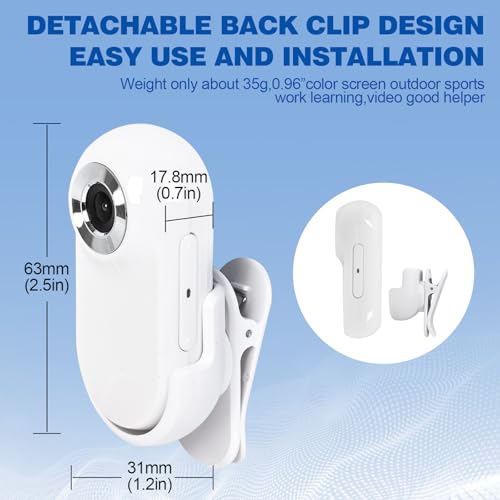 Lian.Ripple.Lian 1080p HD Cat Dog Pet Camera Collar with Video Recording Sports Camera Baby Monitor No WiFi Indoor/Outdoor All Activities Pet Supplies and Monitors Gift, Birthday Gift White by Lian.Ripple.Lian - Used condition - Image 4