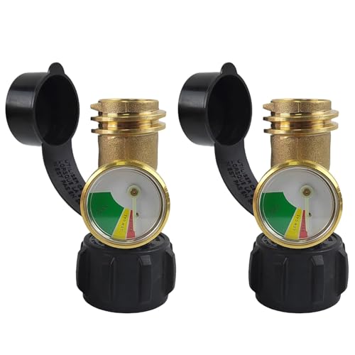 2 Stück Propangas Füllstandsanzeige Gasflasche für QCC1/Typ1-Verbindung, Gasdruckmessgerät für Gasflaschen, Grills, Wohnmobile, Heizungen