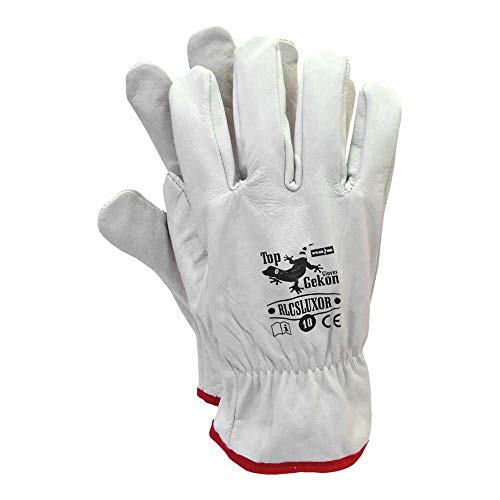 Reis RLCSLUXOR Topgekon Schutzhandschuhe, Weiß, 10 Größe, 12 Stück