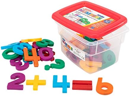 Educational Insights Multicolored Jumbo MathMagnets, Set of 42 Numbers & Math Symbols: Perfect for Homeschool & Classroom, Ages 3+