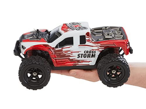 Revell X-TREME Cross Storm RC Monstertruck I Extremes Offroad-Erlebnis dank robustem Chassis & 4WD I Mit &Uuml;berrollk&auml;fig I 50 km/h Top-Speed dank leistungsstarkem Elektromotor I Ideal ab 14 Jahren, Rot