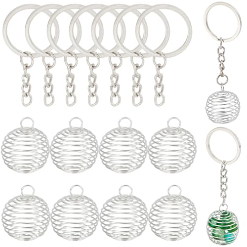 Pendentifs en pierre et breloques en cage SUNNYCLUE pour création de porte-clés DIY