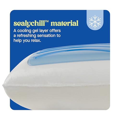 Sealy Dreamlife King Size Memory Foam Cooling Pillow with SealyChill Cooling Gel, Removable Machine-Washable Cover, Made in the USA, White by Sealy - Used condition - Image 8