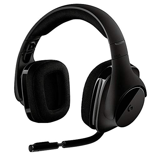 Headset Gamer Sem Fio Logitech G533 7.1 Dolby Surround com Drivers de Áudio Pro-G e Bateria Recarreg