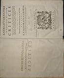  Animadversiones in regulas et usum critices [Rilegatura in pelle] R.P. Honorato As. Maria and Incisioni in b/n ai frontespizi, finalini e capilettere, un\'immagine in b/n nel testo [Rilegatura in pelle] R.P. Honorato As. Maria and Incisioni in b/n ai frontespizi, finalini e capilettere, un\'immagine in b/n nel testo [Rilegatura in pelle] R.P. Honorato As. Maria and Incisioni in b/n ai frontespizi, finalini e capilettere, un\'immagine in b/n nel testo [Rilegatura in pelle] R.P. Honorato As. Maria an