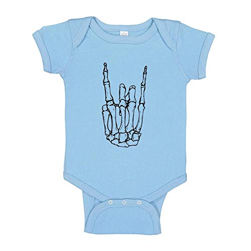 Image of TATY Kids Skeleton Rock Hand Graphic Baby Infant Bodysuit