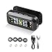 Solar Power Tpms Car Tire Pressure Monitoring System 4 Sensors Temperature Warning Windshield Attaching Auto Driving Safety Kit