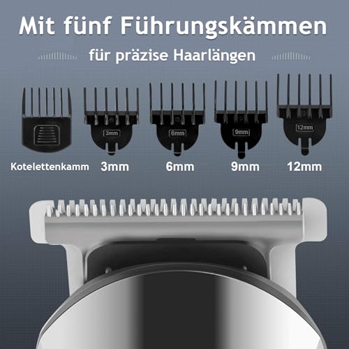 Ufree Haarschneidemaschine Profi Barttrimmer Haartrimmer Herren, 7 in 1 Bartschneider Haarschneider Rasierer Herren Elektrisch, Langhaarschneider Trimmer, Geburtstagsgeschenk für Männer