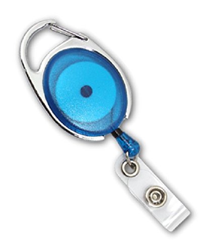 Identity Plus: Light Blue Premier Retractable YoYo Badge Reel Card Pass Holder (25)