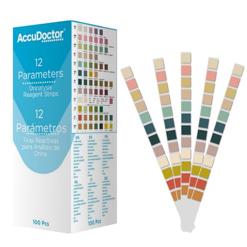 100 AccuDoctor Bandelettes de Santé Test 12 indicateurs avec carte couleur