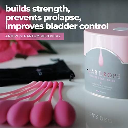 Bodyotics Deluxe Kegel Weighted Exercise Balls - Pelvic Floor Tightening and Strengthen Bladder Control - Prevent Prolapse - Set of 6 for Beginners to Advanced with Free E-Book