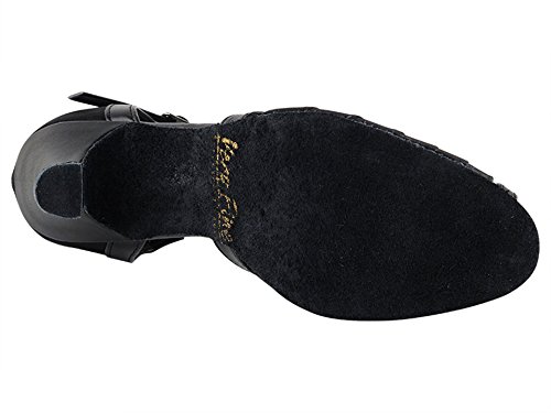 Very Fine Gabriella (2020) Women's Salsa Ballroom Tango Latin Dance Shoes Black Satin 2.5" Spool Heel Us 7 M #TOP3