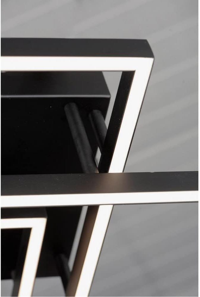 ET2 Lighting E21513-BK Traverse-80W 1 LED Flush Mount-23.5 Inches wide by 6.75 inches high, Finish Color: Black