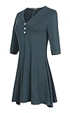 Urban CoCo Women's Half Sleeve Casual Loose Tunic Tops Basic T Shirts (2XL, Dark Slate)