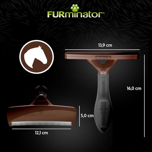 FURminator deShedding-Tool Pferd - Pferdebürste / Pferdestriegel zur gründlichen Entfernung der Unterwolle - Verbessertes Design Unisex