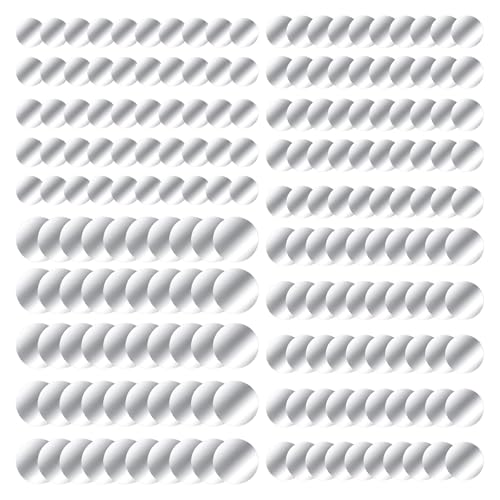 200 Pcs Metallplättchen Selbstklebend Metallplatte Selbstklebend, Selbstklebende Metallplättchen Ultra Dünn Nahtlos Starke Haftung für Diy Regale Wanddekorationen Magnet Klebepads Handy 4 Größen