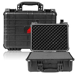 Jack Boss Waterproof Hard Camera Case with Pre-cut Foam,Black