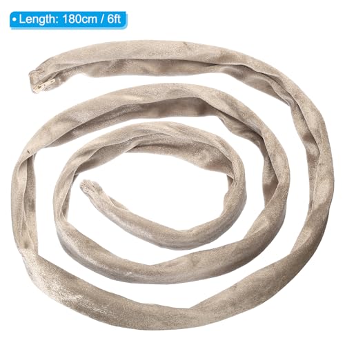 Image of PATIKIL 6ft Lamp Chain Cover, Chain Protective Sleeve Washable with Zipper for Chandelier Lighting Wires Swing Light Fixture, Apricot