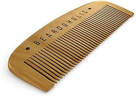 Beardoholic Beard Comb With a Gift Box – Wide Teeth – Anti-Static, Eliminates Tangles and Keeps Your Beard Neat and Tidy – 5.31 x 1.96 IN Handmade 100% Pearwood Design