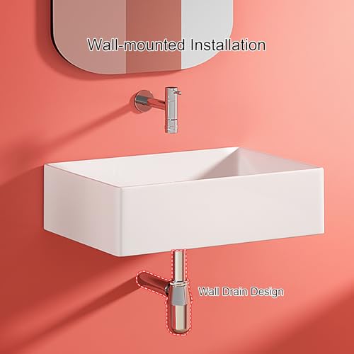 Évier mural compact en céramique pour optimiser l'espace des toilettes