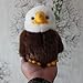 Wishtoy Simulazione Aquila Calva Peluche, Ornamento Bambola di Pezza Aquila Calva, Brutto Mini Regalo 17 Cm