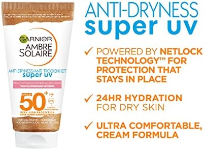 Garnier Ambre Solaire Anti-Dryness, Protection Cream SPF50+, Super UV, 50ml
