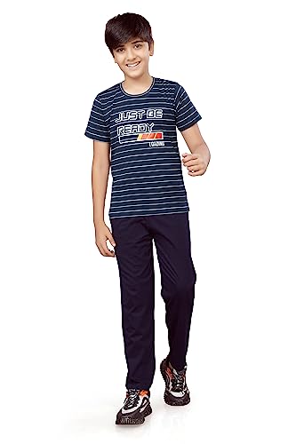 Image of Kids Night Suit for Boys - Cotton Set of Pyjama & T-Shirt Sleepwear - Lightweight & Comfortable Night Wear for Kids