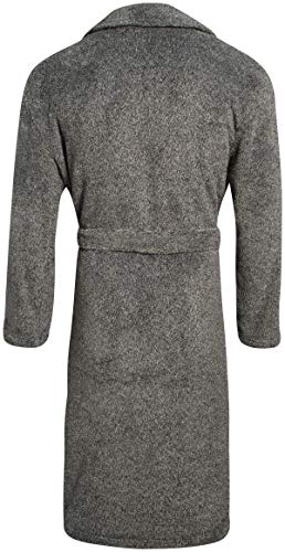 U.s. Polo Assn. Men's Super Soft Plush Robe, Size Large/X-Large, Marled Black #TOP3