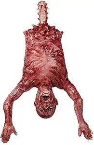 12 Best Best Halloween Animatronic Hanging Prop in 2026 4 Hanging Torso Severed Skinned Halloween Prop - Limbless Half Body, Latex, 40x30x7 inches