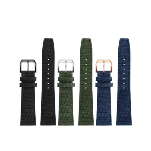 Bracelet montre nylon 20mm pour IWC Pilot Spitfire avec fermoir pliant