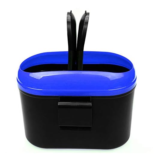Liangsujianljt Bin Soptunnan Mini bil hängande Garbage Trash Case Holder Storage Box Bin Skräp Can (Color : Blue)