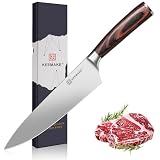 KEEMAKE Profi Kochmesser 20 cm Extrem Scharfes Küchenmesser