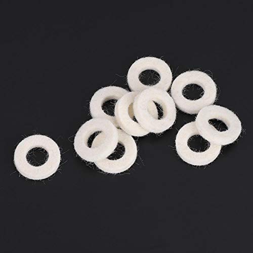 Trumpet Valve Stem Felt Washers,10 Pcs Felt Washers Cushion Pad Trumpets Musical Instrument Accessory