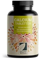 Calcium Tabletten 180x - optimal hochdosiert mit 800 mg Calcium pro Tag - Erhalt normaler Knochen & Zähne - laborgeprüft mit Zertifikat - hochwertiges Calciumcarbonat - Vorrat für 90 Tage - 100% vegan