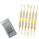 YNR Lot de 6 instruments de placement composites antiadhésifs avec revêtement en titane doré CE