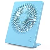 Zuvas Desk Fan Battery Operated Fan Rechargeable 180°Tilt Folding Personal Fan Ultra Quiet Small Por